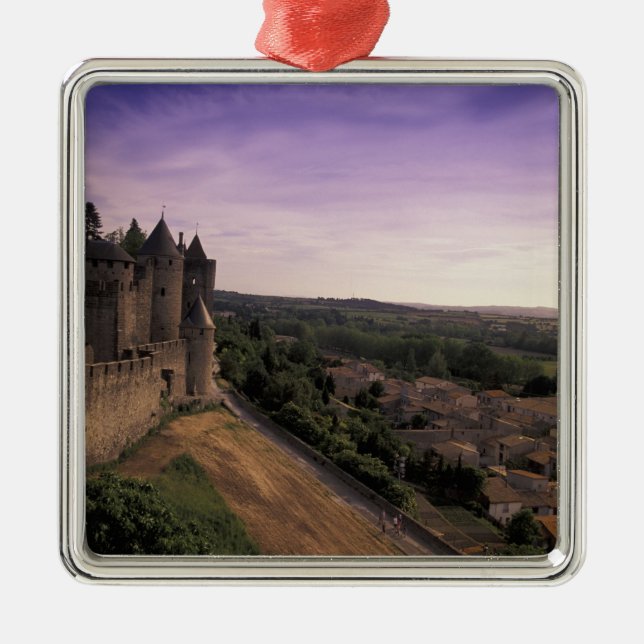 FRANCE, Languedoc Carcassonne 2 Metal Ornament (Front)