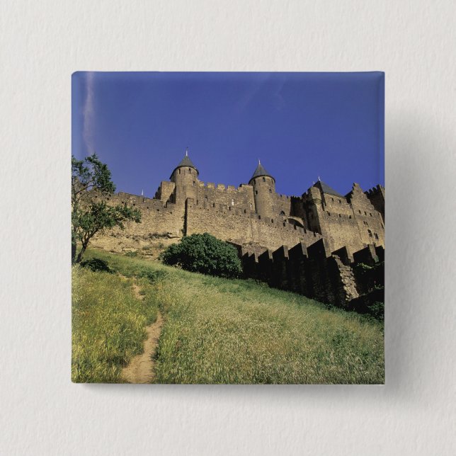 FRANCE, Languedoc Carcassonne Pinback Button (Front)