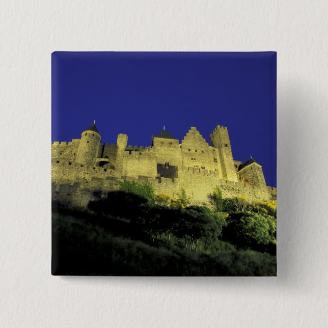 FRANCE, Languedoc Carcassonne Pinback Button (Front)
