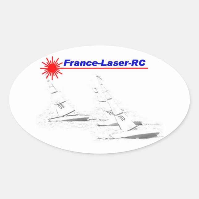 France Laser RC Classic Oval Sticker (Front)