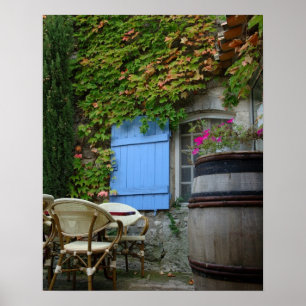 France, Les Baux de Provence, café patients Poster