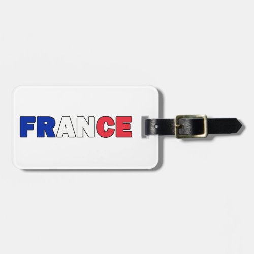France luggage tag
