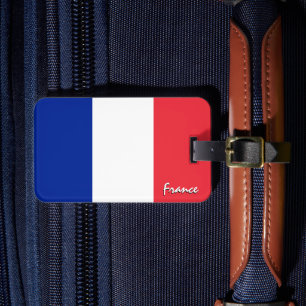 France Luggage Tags, patriotic French Flag Tag