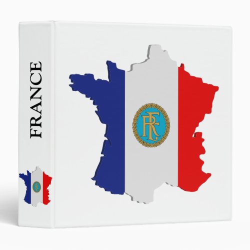 France map 3 ring binder