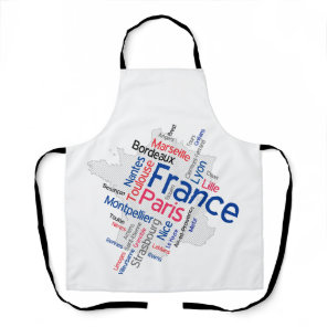 France Map Cities Apron
