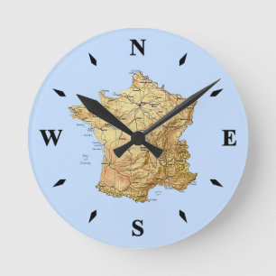 France Map Clock