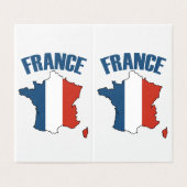France Map - French Flag (Outside Unfolded)