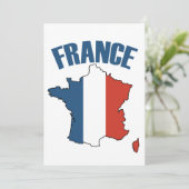 France Map - French Flag (Standing Front)
