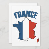 France Map - French Flag (Front/Back)
