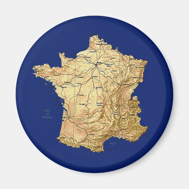 France Map Magnet (Front)