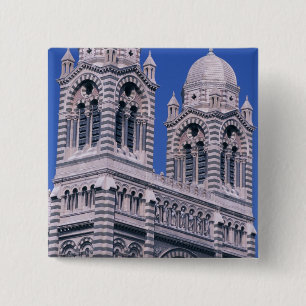 France, Marseille, Provence. Cathedral de la Pinback Button