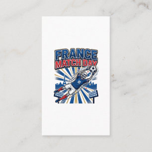 France Match Day Skeleton Striker Nations High Ene Business Card