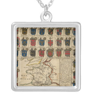 France Military Silver Plated Necklace