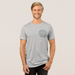 France Minimalist Design T-Shirt Tri-Blend Shirt