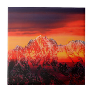 France Mont Blanc Cable Car Ceramic Tile