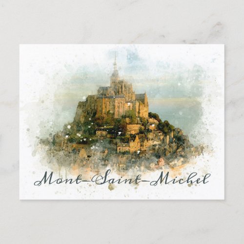 France Mont Saint Michel Island Travel Postcard