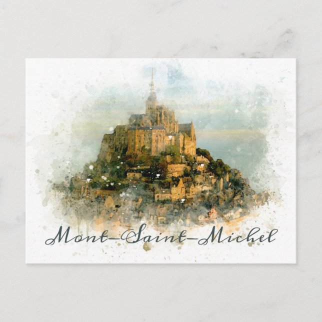 France Mont Saint Michel Island Travel Postcard (Front)