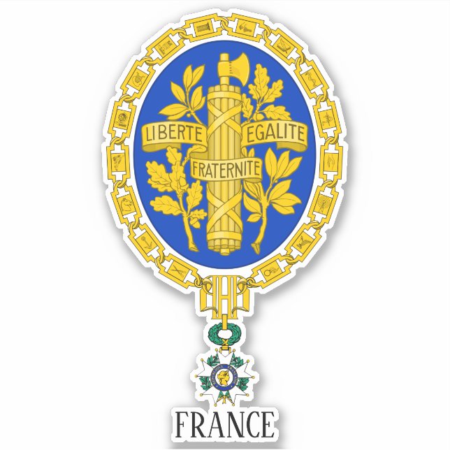 France National Coat Of Arms Patriotic Sticker (Front)