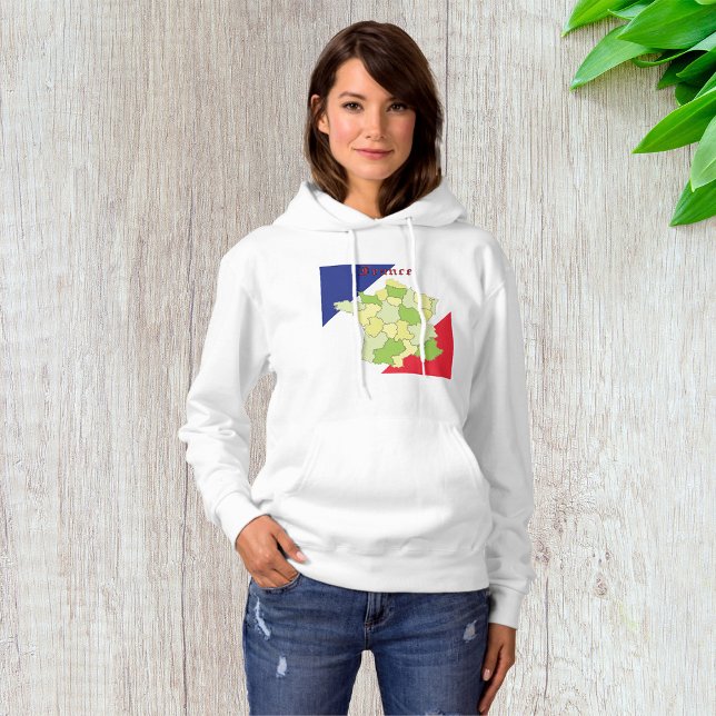 France National Colours And Map Hoodie (Creator Uploaded)