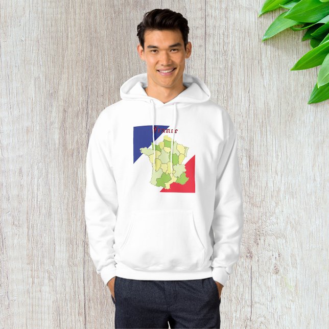 France National Colours And Map Hoodie (Creator Uploaded)