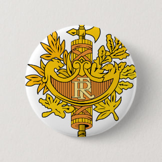 France National Emblem Pinback Button