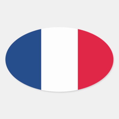 France National Flag Oval Sticker