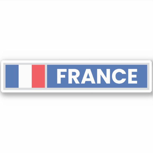 France National Flag Sticker (Front)