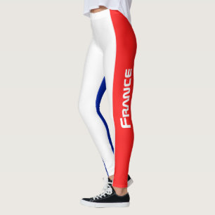 France National Flag Style Leggings