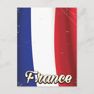 France National flag vacation poster Postcard