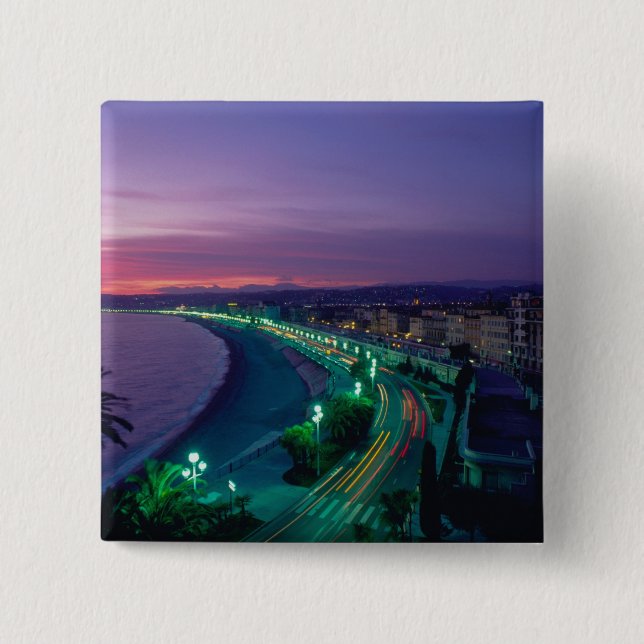 France, Nice. Pinback Button (Front)