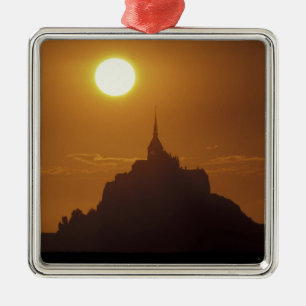 France, Normandy. Mont Saint Michele Metal Ornament