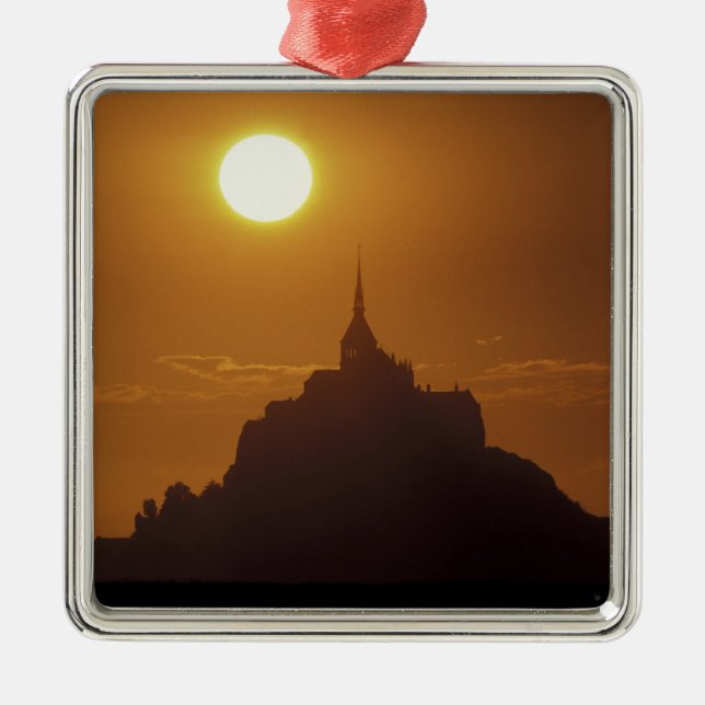 France, Normandy. Mont Saint Michele Metal Ornament (Front)