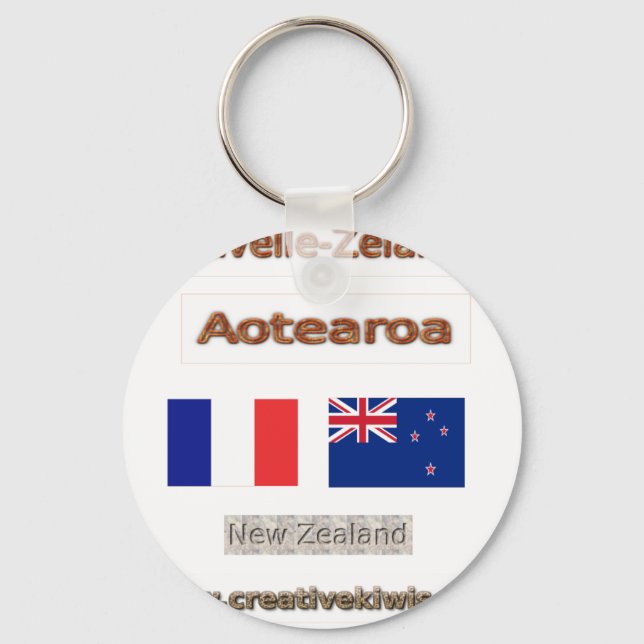 France, Nouvelle-Zélande Keychain (Front)