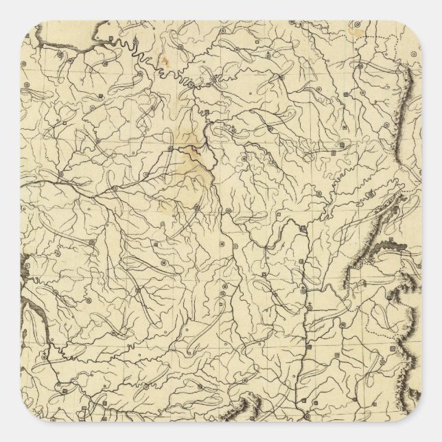 France outline square sticker (Front)