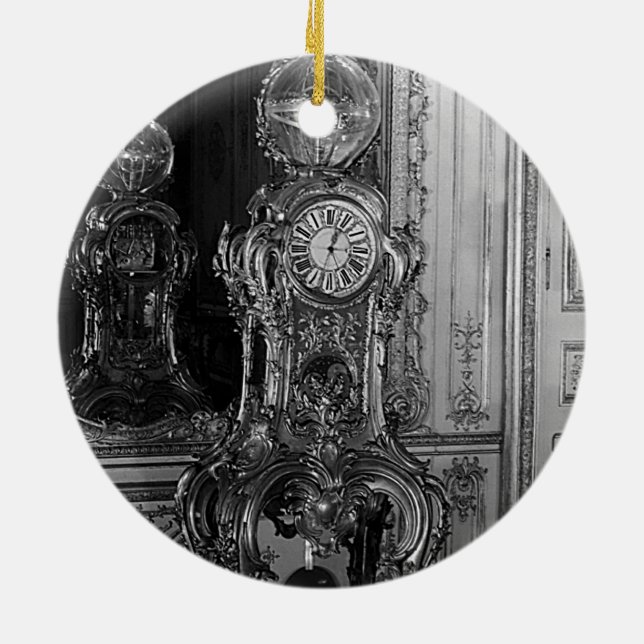 France Palace Versailles astronomical clock 1970 Ceramic Ornament (Back)