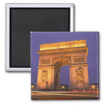 France, Paris, Arc De Triomphe At Dusk. Magnet at Zazzle