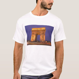 France, Paris, Arc de Triomphe at dusk. T-Shirt