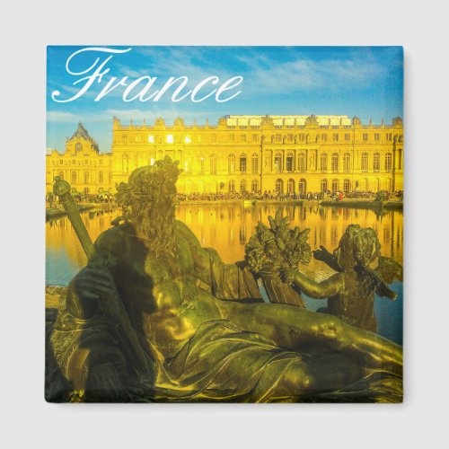 France Paris Architecture Sunset Versailles Magnet