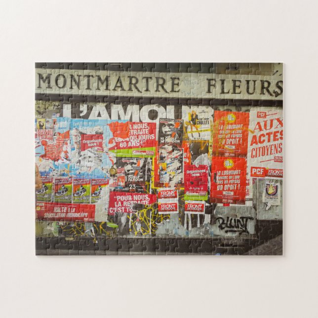 France Paris Cityscape Montmartre Fleurs Area Jigsaw Puzzle (Horizontal)