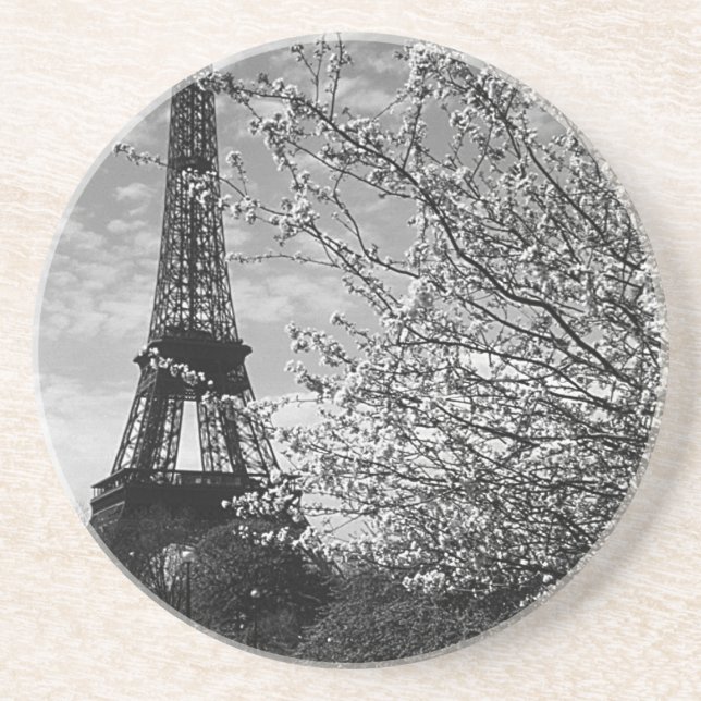 France Paris Eiffel tour 1970 Drink Coaster (Front)