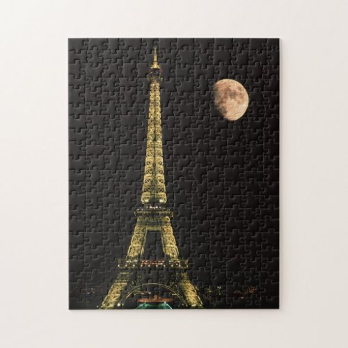 France Paris Eiffel Tower at night Jigsaw Puzzle