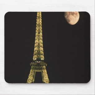 France, Paris. Eiffel Tower at night with Mouse Pad