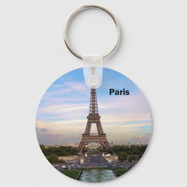France Paris Eiffel Tower (by St.K) Keychain (Front)