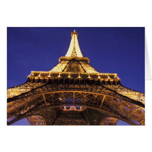 FRANCE, Paris Eiffel Tower, evening view Cards (Front Horizontal)