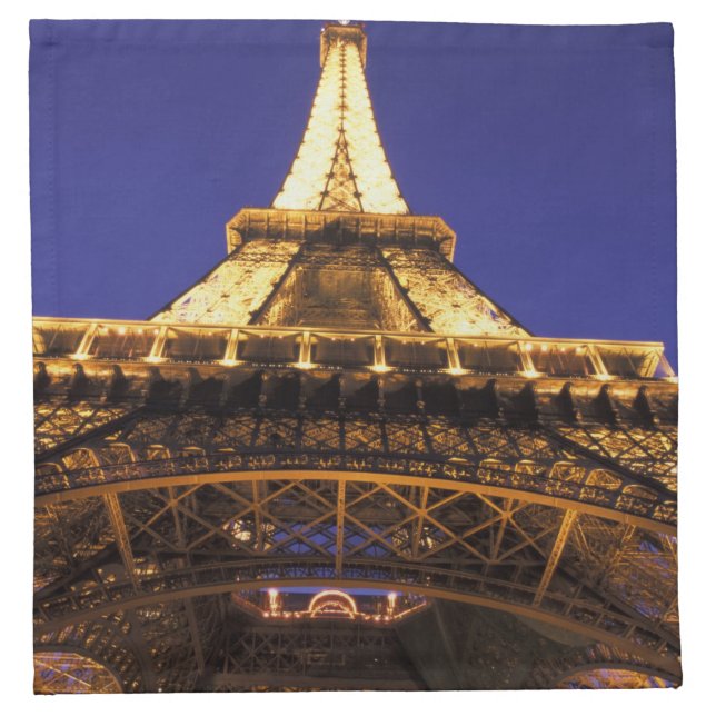 FRANCE, Paris Eiffel Tower, evening view Cloth Napkin (Front)