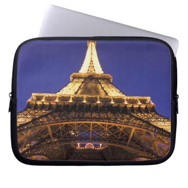 FRANCE, Paris Eiffel Tower, evening view Laptop Sleeve (Front)