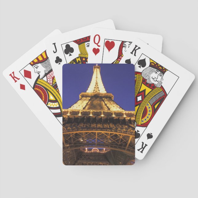 FRANCE, Paris Eiffel Tower, evening view Poker Cards (Back)