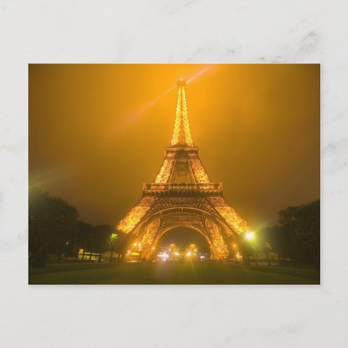 France Paris Eiffel Tower illuminated at 3 Postcard