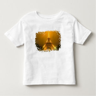 France, Paris. Eiffel Tower illuminated at 3 Toddler T-shirt