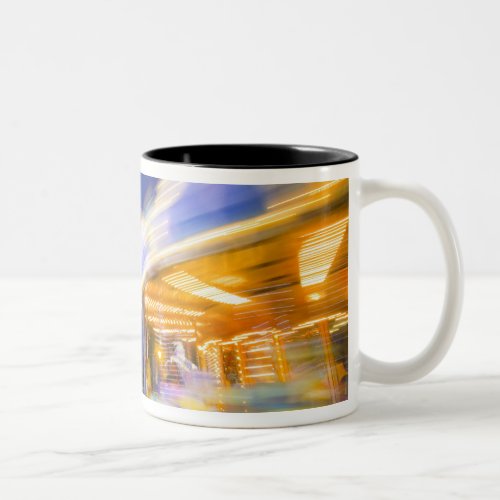 France Paris Eiffel Tower in twilight fog and Two_Tone Coffee Mug